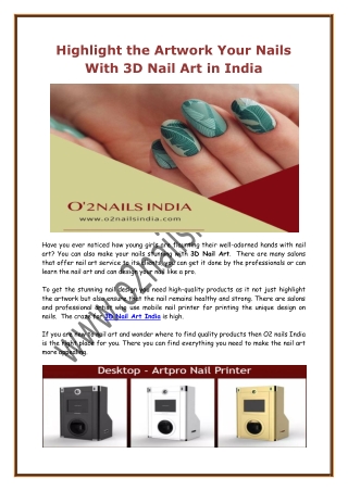 Highlight the Artwork Your Nails with 3D Nail Art in India