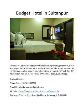 Budget Hotel in Sultanpur