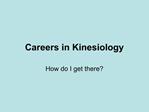 Careers in Kinesiology