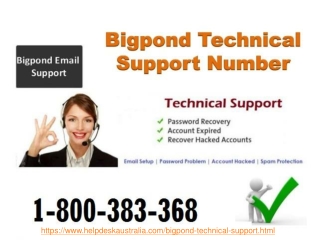 Get Instant Help- 1-800-383-368 Big Pond Webmail Support Number Australia