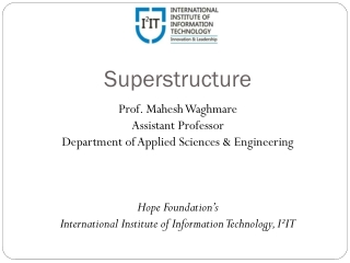 Superstructure - Department of Engineering Sciences