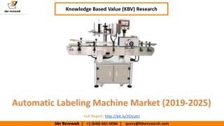 Automatic Labeling Machine Market Size- KBV Research