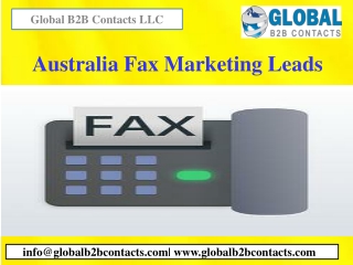 Australia Fax Marketing Leads