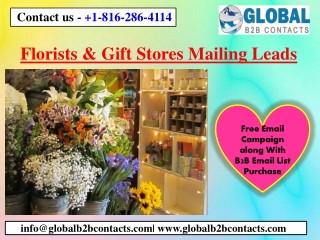 Florists & Gift Stores Mailing Leads