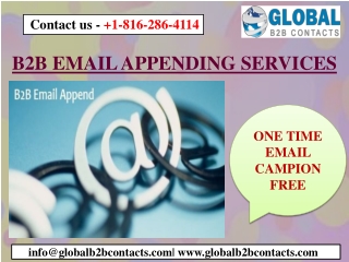 B2B EMAIL APPENDING SERVICES