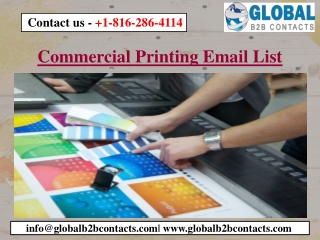 Commercial Printing Email List