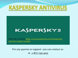 Kaspersky antivirus support number [ 1-(877) 735-4103] phone number