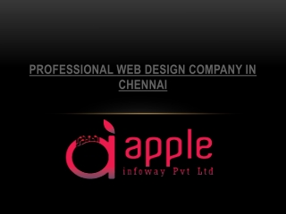 Professional Web Design Company in Chennai - Apple Infoway