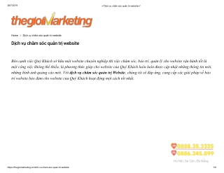 ✅Dịch vụ chăm sóc quản trị website✅