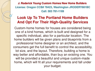 Look Up To The Portland Home Builders And Opt For Their High-Quality Services