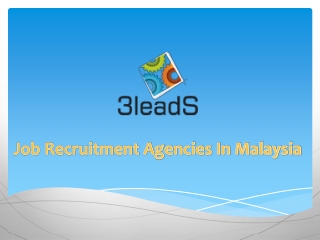 Job Recruitment Agencies In Malaysia