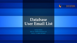 B2B Database Users Email List-Techdatapark