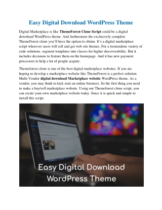 Easy Digital Download WordPress Theme