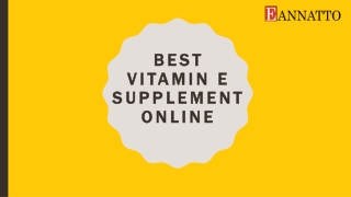 Best Vitamin E Supplement Online