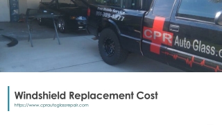 Windshield Replacement Cost