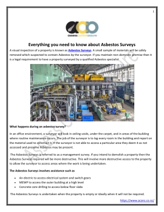 Everything you need to know about Asbestos Surveys
