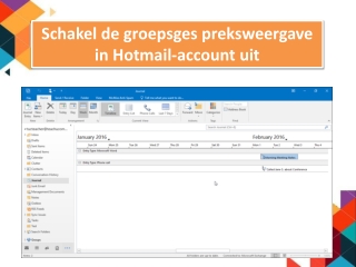 Schakel de groepsges preksweergave in Hotmail-account uit