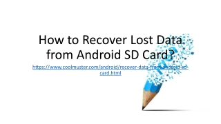 How to Recover Lost Data from Android SD Card?