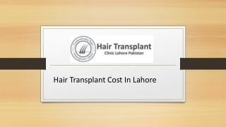 Hair transplant cost in lahore - hair transplantt