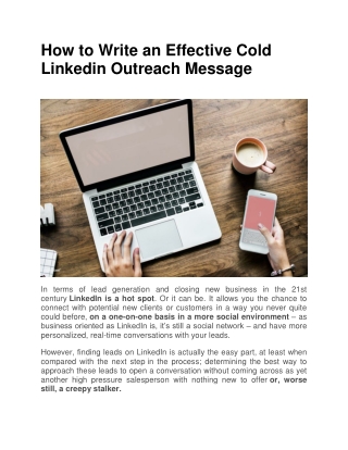 How to Write an Effective Cold Linkedin Outreach Message