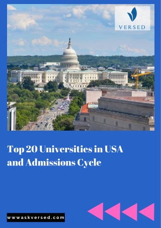 Top Universities in USA and Admissions Cycle - Versed - Pre-College Planning Advice