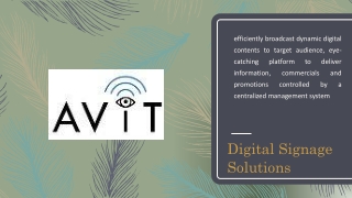 Digital Signage Solutions - Avitsales
