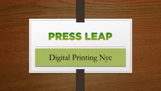 Digital Printing Nyc - Pressleap