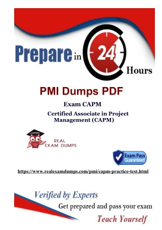Become Proficient In PMI CAPM Exam With RealExamDumps.com