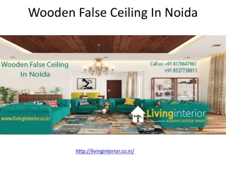 Wooden False Ceiling In Noida