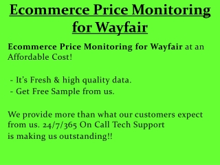 Ecommerce Price Monitoring for Wayfair