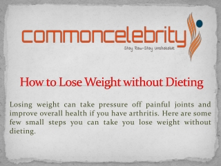 How to Lose Weight without Dieting