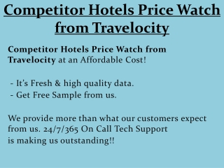 Competitor Hotels Price Watch from Travelocity