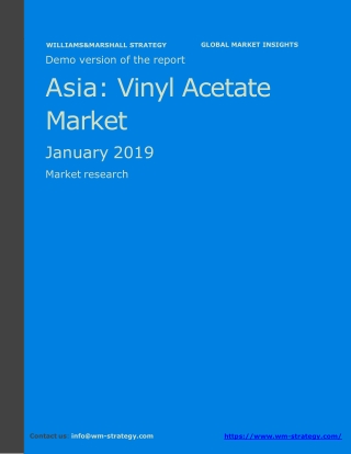 WMStrategy Demo Asia Vinyl Acetate Market January 2019