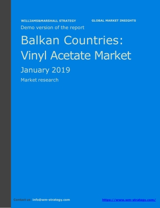 WMStrategy Demo Balkan Countries Vinyl Acetate Market January 2019