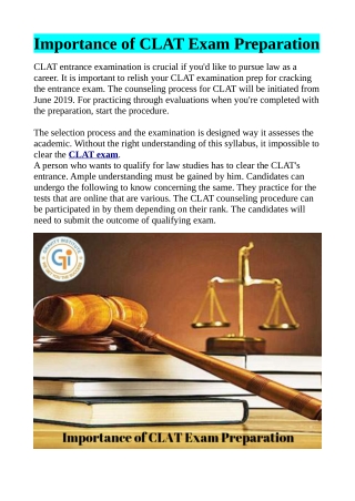 Importance of CLAT Exam Preparation