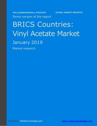 WMStrategy Demo BRICS Countries Vinyl Acetate Market January 2019