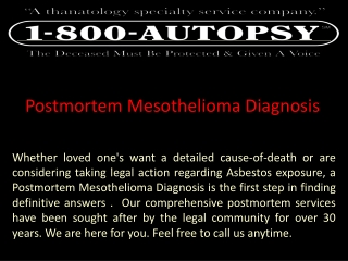 Postmortem Mesothelioma Diagnosis