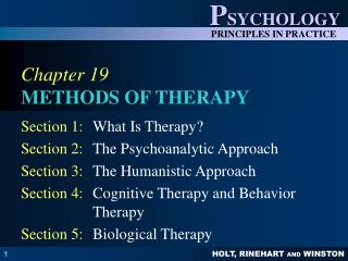 Chapter 19 METHODS OF THERAPY