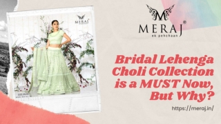 Bridal Lehenga Choli Collection is a MUST Now, But Why?