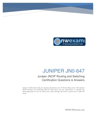 Juniper JNCIP Routing and Switching Certification Latest Questions & Answers