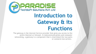 What is gateway in Computer Networking