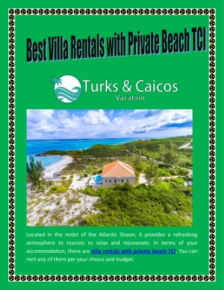 Best Villa Rentals with Private Beach TCI