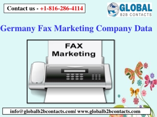 Germany Fax Marketing Company Data