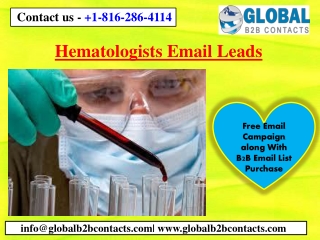 Hematologists Email Leads