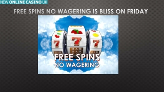 Free Spins No Wagering Is Bliss on Friday