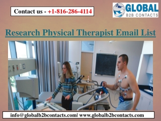 Research Physical Therapist Email List