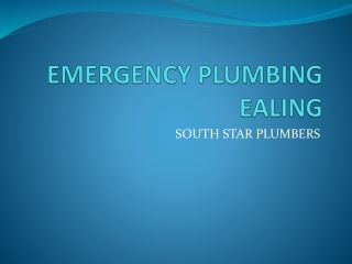 Emergency Plumbing Ealing