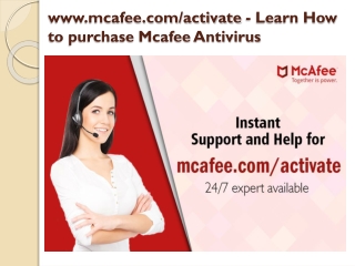 www.mcafee.com/activate - Learn How to purchase Mcafee Antivirus