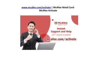 mcafee.com/activate - Install and Activate McAfee