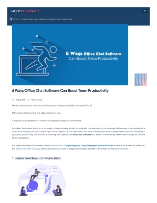 6 Ways Office Chat Software Can Boost Team Productivity